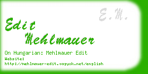 edit mehlmauer business card
